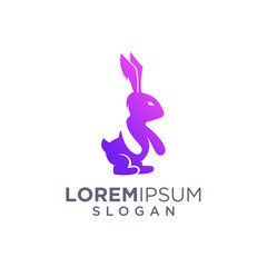 rabbit logo vector illustration inspiration