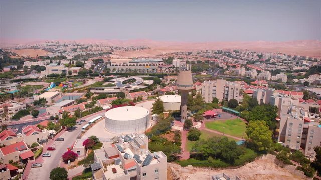 Maale Adumim City Aerial View Drone Footage over Israeli City Maale Adumim