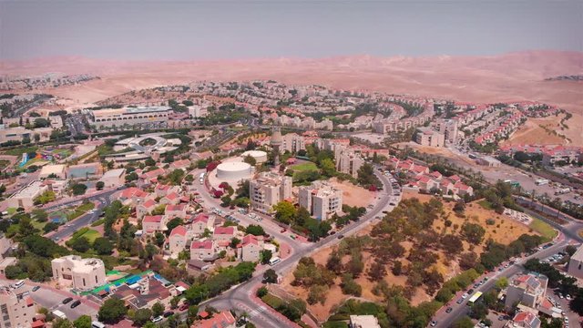 Maale Adumim City Aerial View Drone Footage over Israeli City Maale Adumim