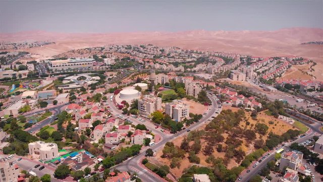Maale Adumim City Aerial View Drone Footage over Israeli City Maale Adumim