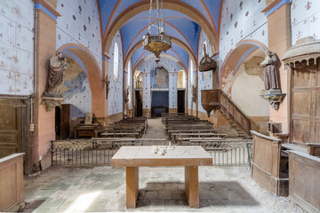 Interior of an abandoned church