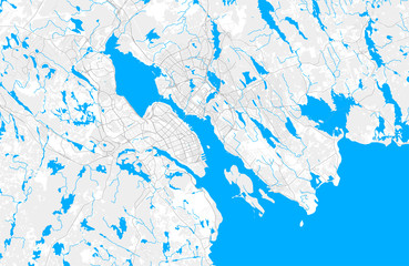 Rich detailed vector map of Halifax, Nova Scotia, Canada