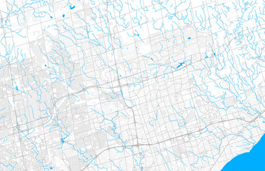 Rich detailed vector map of Markham, Ontario, Canada