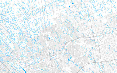 Rich detailed vector map of Vaughan, Ontario, Canada