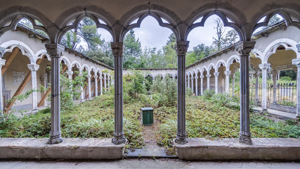 Abandoned park with arches