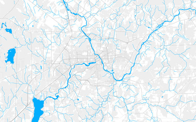 Rich detailed vector map of Sherbrooke, Quebec, Canada