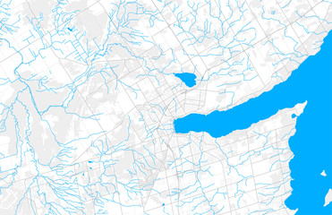 Rich detailed vector map of Barrie, Ontario, Canada