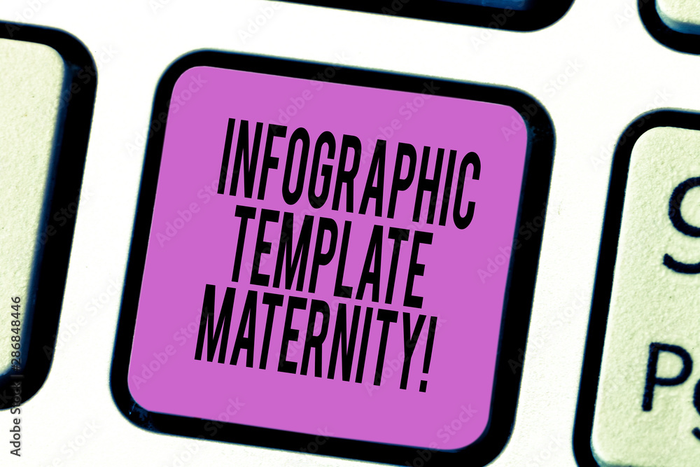 Fototapete text sign showing infographic template maternity. conceptual photo motherhood elements, material and