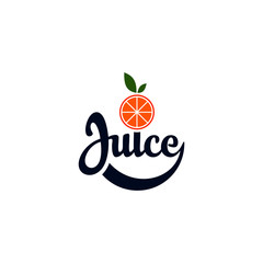Fresh orange juice vector design concept