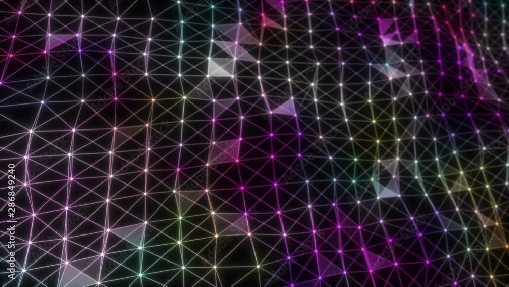 Poster geometric vibrating environment or pulsating background. global connection concept. technology motio