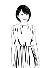 おっとりした女性の笑顔