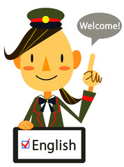 案内　「英語対応可」　運転手