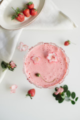 Pink desert on the table