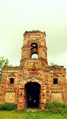 Old destroyed church (front view)