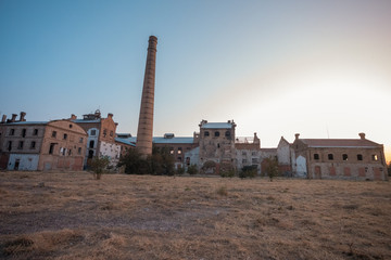 Fototapeta na wymiar old abandoned sugar factory in Spain