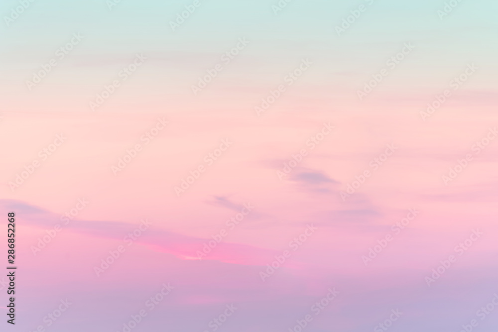 Canvas Prints sunset background. sky with soft and blur pastel colored clouds. gradient cloud on the beach resort.