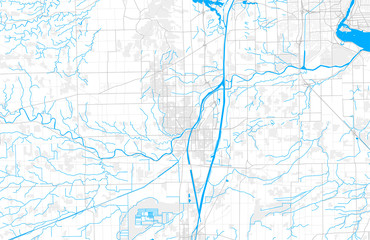Rich detailed vector map of Welland, Ontario, Canada