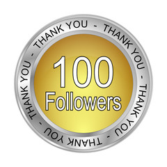 100 Followers Thank you - 3D illustration