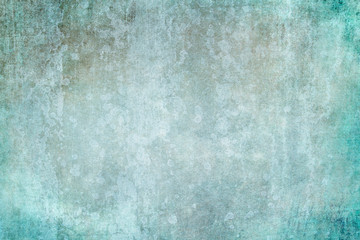 Blue turquoise grungy wall background or texture