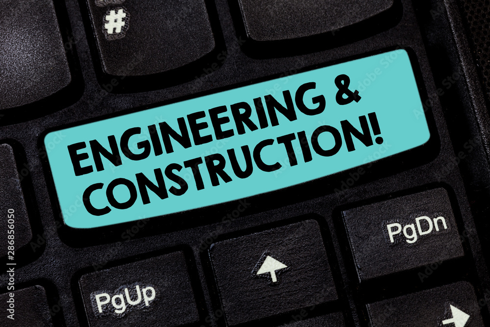 Poster text sign showing engineering and construction. conceptual photo applying technical knowledge to inf