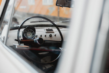 Fototapeta na wymiar Old Fiat Car Dashboard