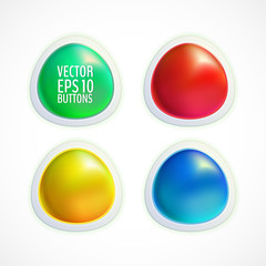 Set of colorful buttons