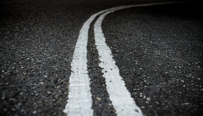 asphalt road path line