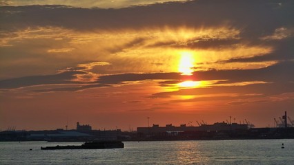 Fototapeta premium Sunset With Clouds