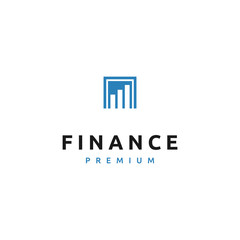Simple Finance Growth Business Money Graph logo design inspiration