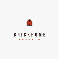 Vintage Simple Brick Stone Home Pattern Red Industry logo design inspiration