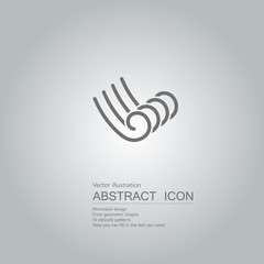 Vector drawn abstract icon. The background is a gray gradient.