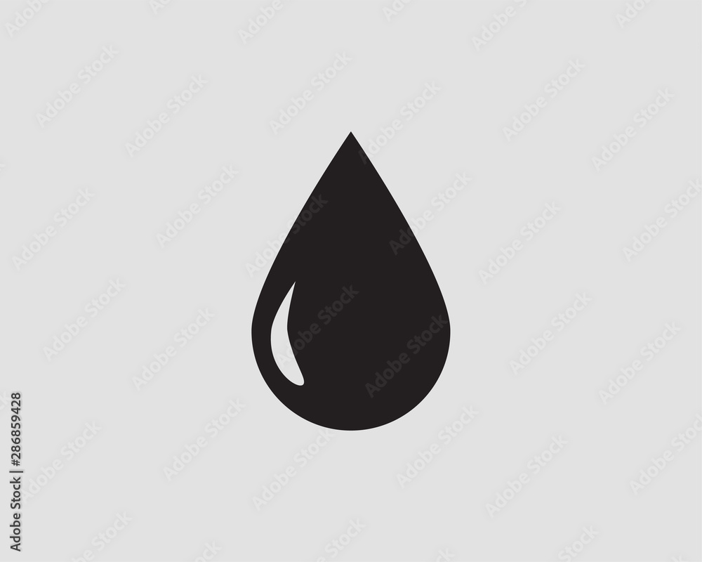 Poster drop water icon vector isolated design element