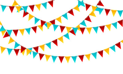 Obraz premium Carnival garland with flags.