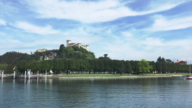 Rocca di Angera Castle. View of the castle from the lake