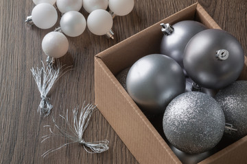 Christmas balls big and small for Christmas tree and decor