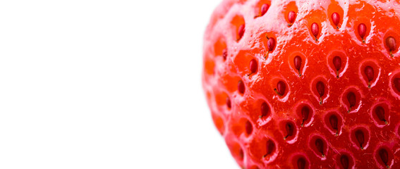 Strawberry on white background.