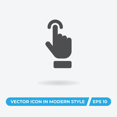 Hand vector icon, simple car sign.