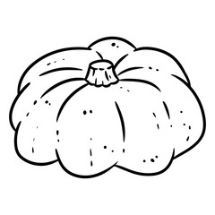 Cute halloween pumpkin hand drawn doodle. Isolated on white background illustration