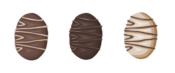 Chocolate candies isolated vector illustration