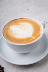 Cappuccino coffee cup on a table