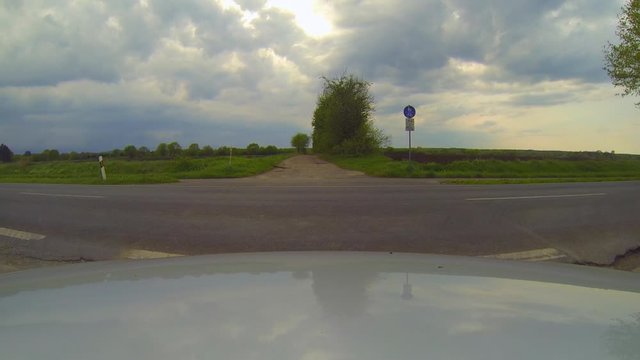 a car accelerates on a german highway