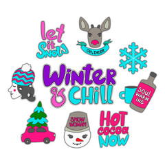 Winter holiday patches