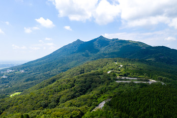 Obraz premium 筑波山と筑波パープルライン（筑波スカイライン、表筑波スカイライン） 