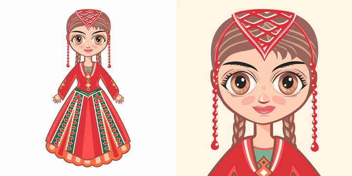 Armenian girl in national costume
