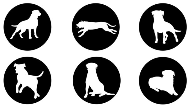 Rottweiler Icons Black | Dog icons