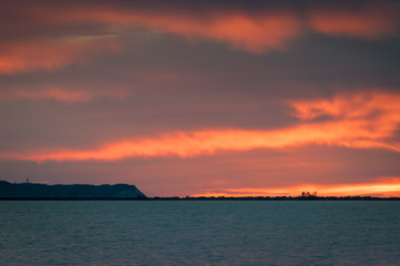 Insel Hiddensee an der Ostsee im Sonnenuntergang