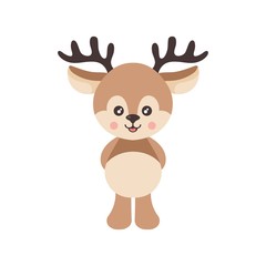 cartoon cute deer vector