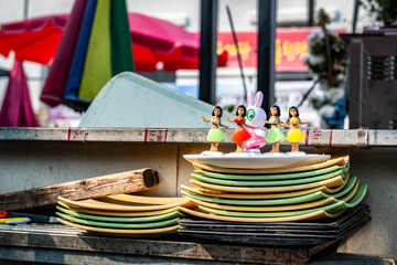 Obraz premium dishes in market