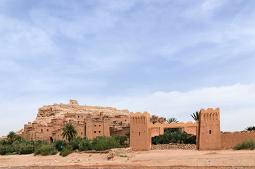 UNESCO World Heritage Site, Amazing view of Kasbah Ait Ben Haddou near Ouarzazate in the Atlas Mountains of Morocco.