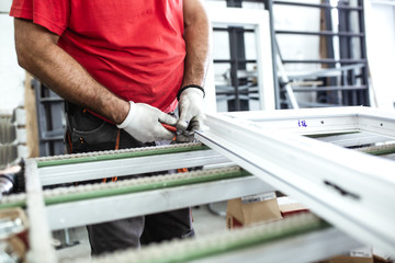 Hard work in aluminium and pvc factory